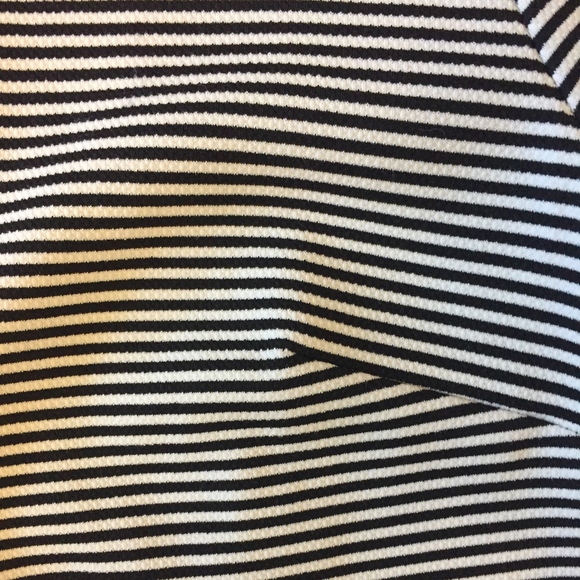 LOFT Black and White Fitted Striped Dress 10 - Picture 4 of 8